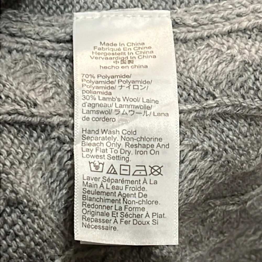 J. Crew Tie Back Cable Knit Sweater